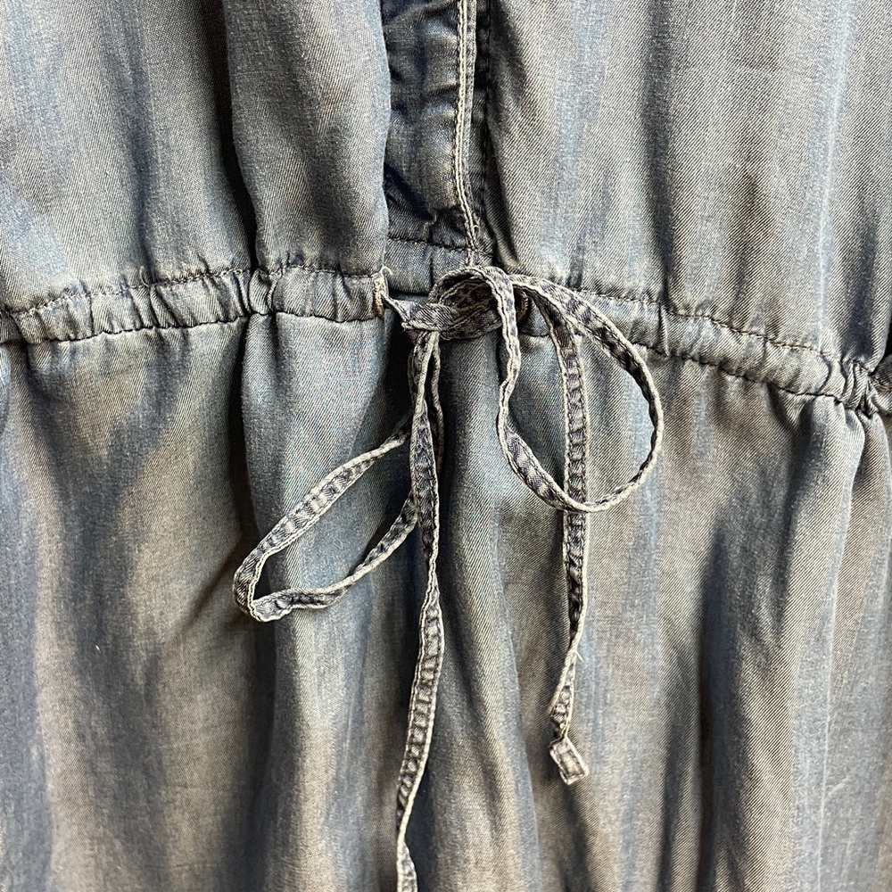Crown & Ivy Denim Blue Mini Shirt Dress - Picture 5 of 9